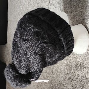 Trïbe Cable Knit Toque Hat With Pom Pom NWT